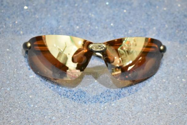 Brown framed sunglasses with BluBlocker brown lenses, brand new condition.