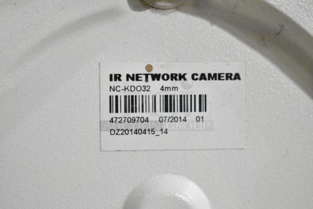 IR Network Camera label, model NC-KDO32, 4mm lens, barcode 472709704, date 07/2014, code DZ20140415_14.