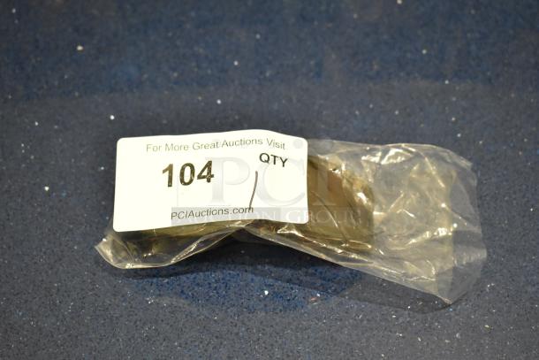 Brand new Viper sunglasses with brown frame, BluBlocker brown lens. Sealed in plastic. Auction tag with "104" visible.