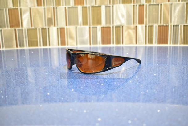 BRAND NEW Viper brown framed sunglasses with BluBlocker brown lenses; stylish and protective eyewear.