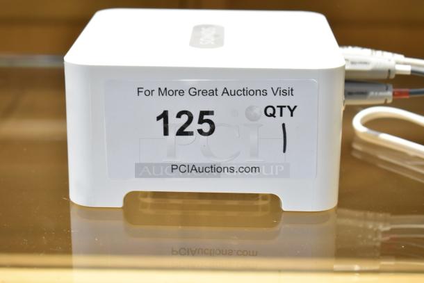 Sonos Connect streaming device, white, label showing auction ID 125, for stereo updating, excellent condition.
