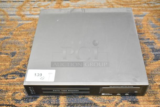 Clinton Electronics High Performance Digital Video Recorder, no hard drive, front panel and label visible, good condition.