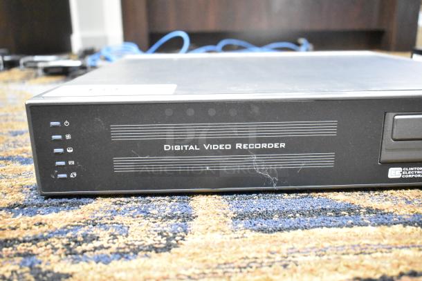 Clinton Electronics High Performance Digital Video Recorder, no hard drive, black casing, front panel controls visible.