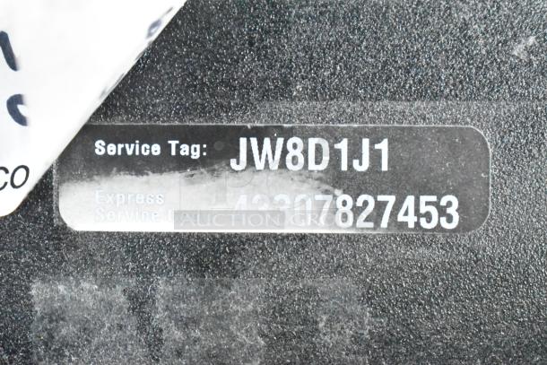 Dell Optiplex 360 Tower, no hard drive, service tag JW8D1J1, service code 43307827453, visible tag on the case.