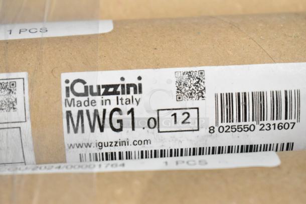 19 iGuzzini lights including models IGMWG1-12 and MWG1.012. New condition, labeled "Made in Italy."