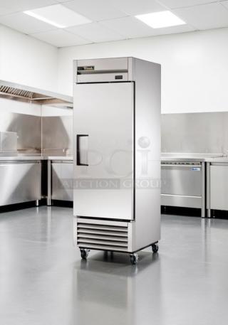 Flawless True T-23F-HC commercial freezer, 23 cu. ft., stainless steel, 115V, fully tested, by True Manufacturing.