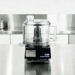 Pristine Waring Commercial WFP14S food processor, 3.5 Qt bowl, 120V, heavy-duty, fully tested, pristine condition, WAR-M-FP-0811.