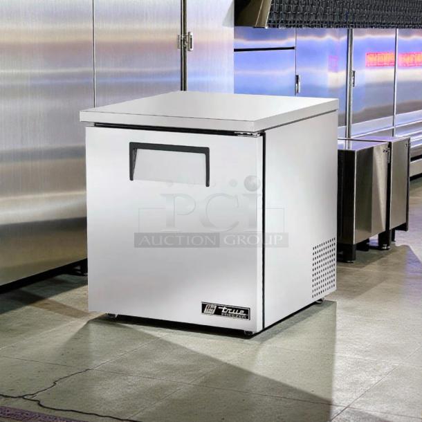 True TUC-27F-HC-LP undercounter freezer, stainless steel, 27", excellent condition, commercial grade, 115V, fully tested.