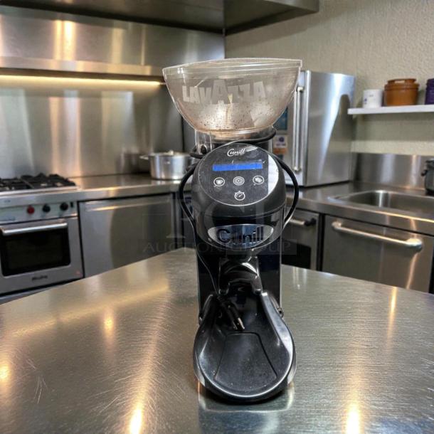 Cunill Tranquilo-Tron espresso grinder, excellent condition, silent system, digital controls, Lavazza hopper. Fully tested.