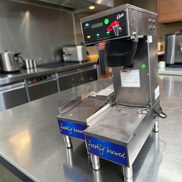 Wilbur Curtis CBP Low Profile Combo Brewer, dual beverage system, 120V, stainless steel, excellent condition, tested.