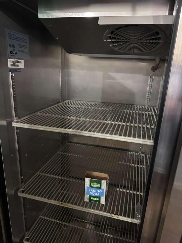Turbo Air M3R47-2 Reach-In Refrigerator, dual solid doors, stainless steel, 51 3/4" width, commercial grade, fully tested.