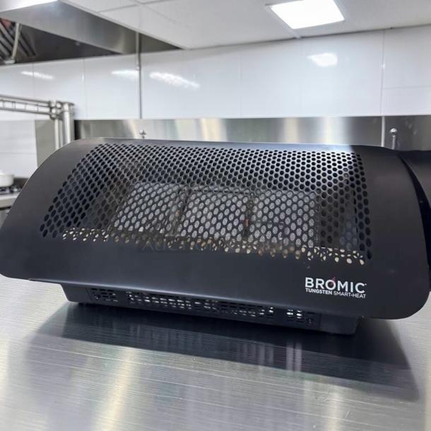 Bromic Tungsten Smart-Heat gas heater, wall-mounted, black, elite condition, fully tested and operational, model BRO-M-HTR-0842.