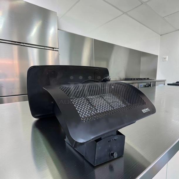 Bromic Tungsten Smart-Heat gas radiant heater, wall-mounted, elite condition, fully tested, black finish, model BRO-M-HTR-0842.