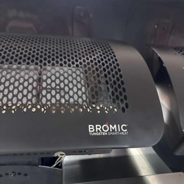 Bromic Tungsten Smart-Heat Gas Radiant Heater, wall-mounted, elite condition, fully tested, for outdoor patios.