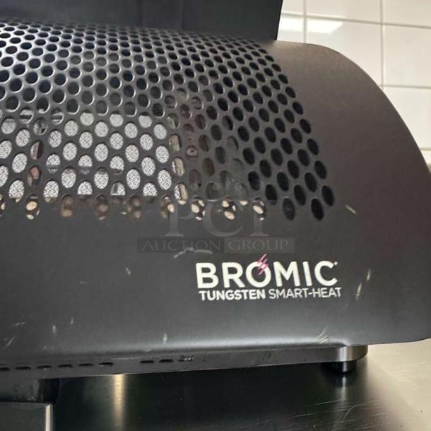 Bromic Tungsten Smart-Heat gas radiant heater, wall-mounted, elite condition, fully tested, operational, black metal finish.