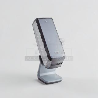Georgia-Pacific Dixie Ultra 54550A countertop napkin dispenser, 1000 capacity, black tower design, prime condition, for commercial use.