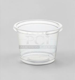 Karat FP-P100-PP 1 oz clear PP portion cup, brand new, ideal for commercial use, 2500 per case, exceptional condition.