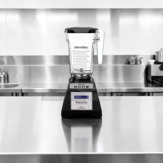 Blendtec EZ600 Commercial Blender, 44 Oz BPA-Free Jar, 1500W, elite condition, fully tested, Blendtec branding visible.