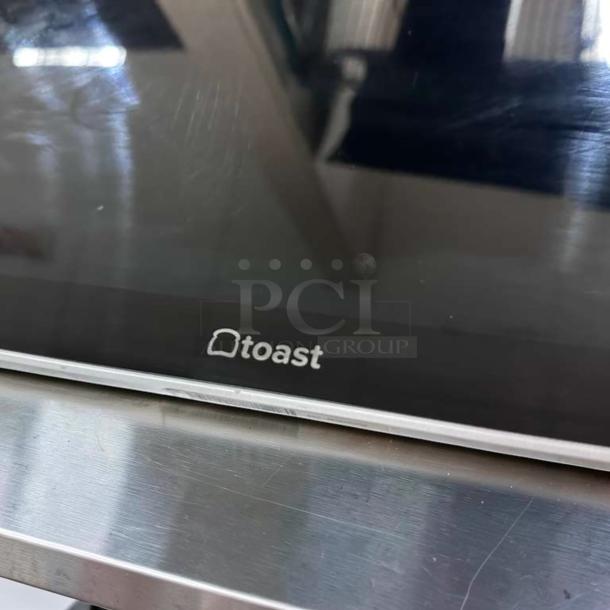 Toast POS 14" wall mount display monitor, touchscreen, logo visible, commercial grade, fully tested, excellent condition.