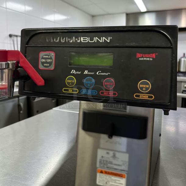 Exceptional condition Bunn ITCB-DV Infusion Series digital coffee brewer. Features dual voltage, digital control, and airpot system.