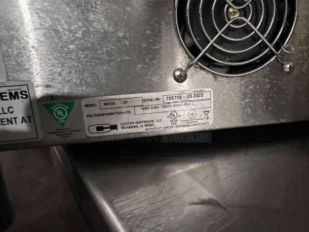 Carter-Hoffmann M212S-2T modular holding cabinet in stainless steel, exceptional condition, 26" heated system with USB port.