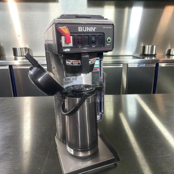 Bunn CWTF15-APS airpot coffee brewer in outstanding condition, features hot water faucet, 120V, fully tested, commercial use.