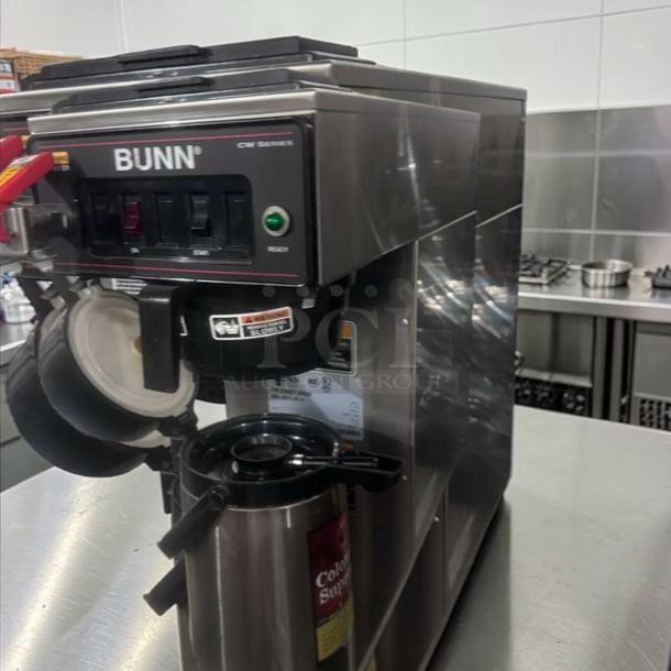 Bunn CWTF15-APS Automatic Airpot Coffee Brewer, outstanding condition, with hot water faucet, 120V, fully operational.