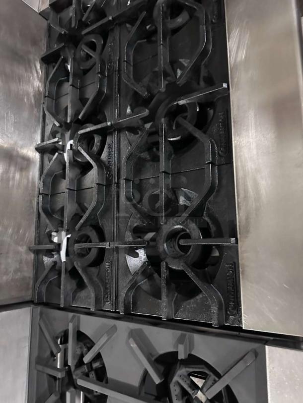 Connerton CN36-6_LP gas range, six burners, stainless steel, excellent condition, fully tested, model CON-L-RANGE-0862.