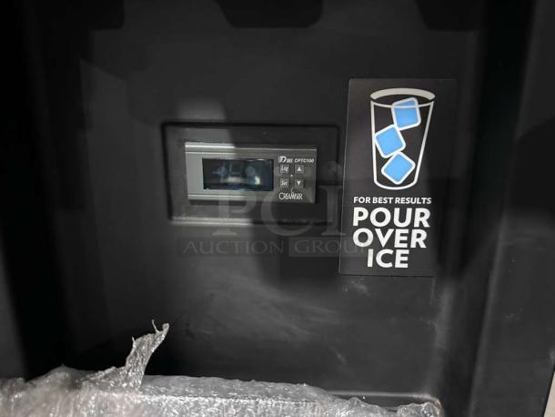 CreaMiser Model 230 cold brew dispenser with dual tap, refrigeration display, and "Pour Over Ice" instructions, exceptional condition.