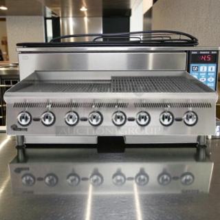 Star Ultra-Max 8148RCBB radiant gas charbroiler, 48" countertop, heavy-duty stainless steel, excellent condition, fully tested.