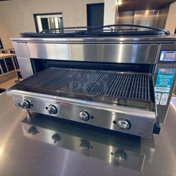 Star Ultra-Max 8148RCBB Radiant Gas Charbroiler, 48" stainless steel, heavy-duty, exceptional condition, fully tested.