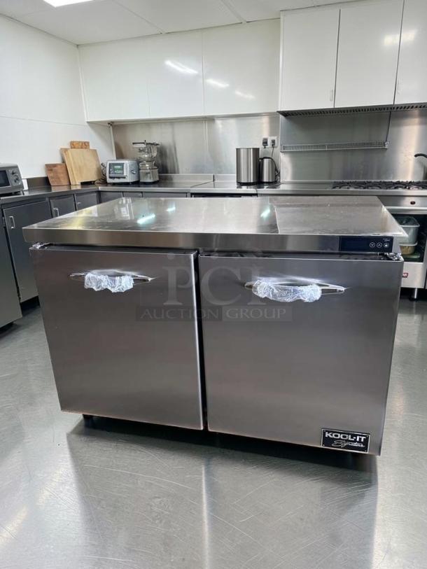 Brand new Ikon IUC72F commercial undercounter freezer, 72" stainless steel, 3-door, ETL & NSF listed. Model KUCF-48-2.