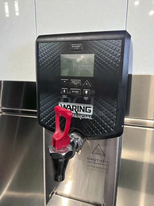 Waring Commercial WWB5G 5-Gallon Hot Water Boiler, digital display, red tap, tested and operational, 120V.