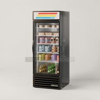 True GDM-26-HC-TSL01 commercial glass door refrigerator, premium condition, UL listed, fully tested, 115V.