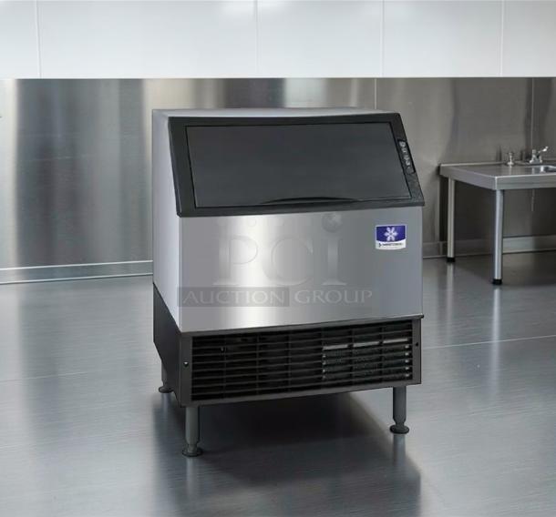 Manitowoc UY0310A-161B ice maker, air-cooled, undercounter, 115V, prime condition, fully tested, stainless steel.
