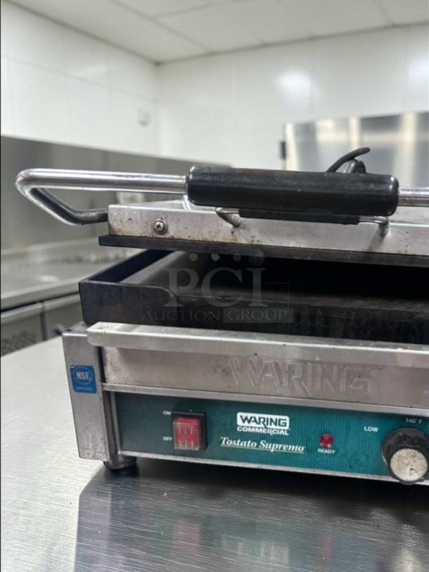Waring Commercial WFG275 Tostato Supremo Panini Grill in premium condition, 120V, UL listed, fully tested, NSF certified.