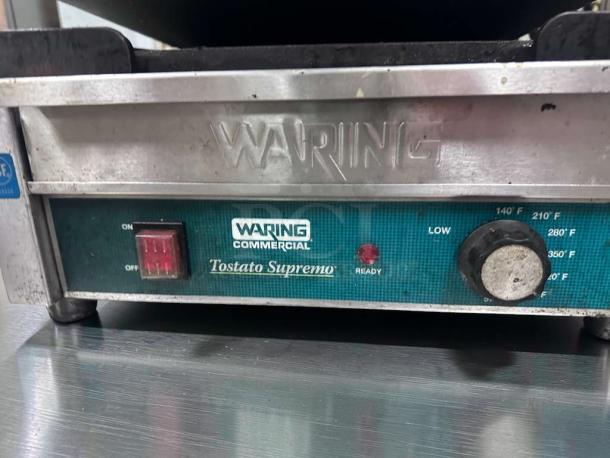 Waring Commercial WFG275 Tostato Supremo Panini Grill, premium condition, stainless steel, 120V, UL listed, fully tested.