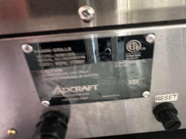 Adcraft Countertop Panini Grill, stainless steel, UL Listed, model ADC-S-GRILL-0560, excellent condition, fully tested.