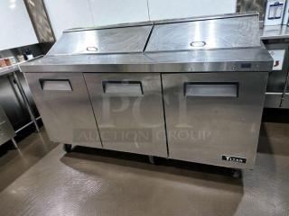 Titan XTSU72 commercial sandwich prep table refrigerator, 72" stainless steel, ETL listed, fully tested, in superior condition.