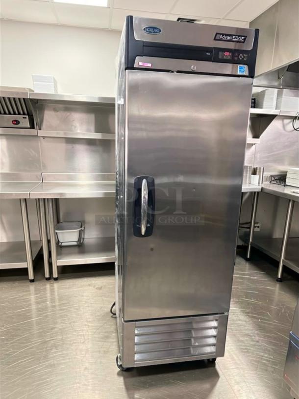 Victory AdvantEDGE stainless steel reach-in freezer; superior condition; Energy Star certified; model VIC-L-FRZ-0634.