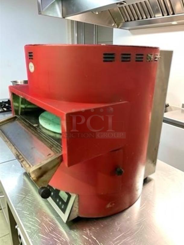 TurboChef Fire high-speed commercial pizza oven, ventless, red, countertop model. Fully tested and operational.