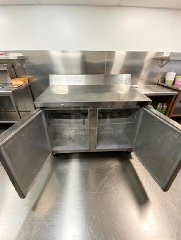 Continental 2 Door Stainless Steel Worktop Refrigerator in outstanding condition, open doors, fully tested, Pennsylvania.