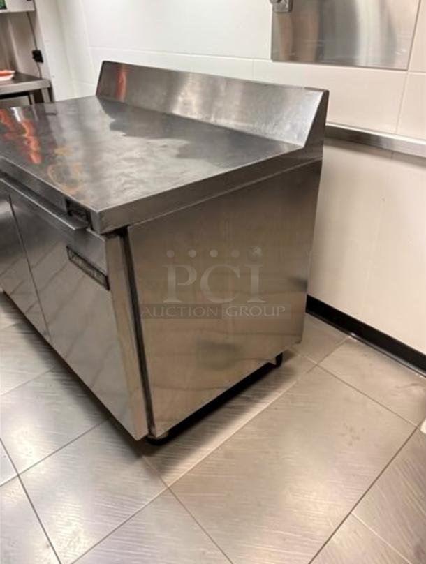Continental 2 Door Worktop Refrigerator, stainless steel, excellent condition, tested operational, model CON-L-REF-0627.