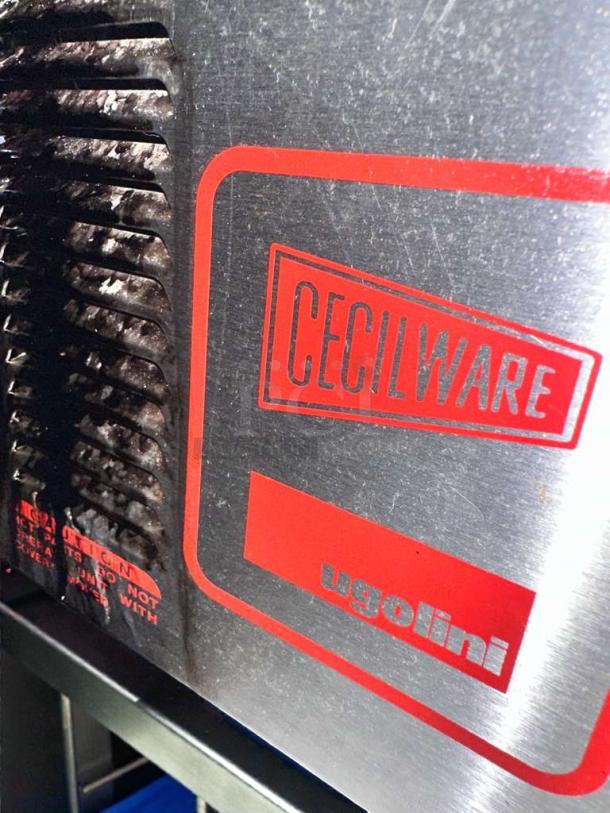 Ugolini NHT2 frozen beverage machine, superior condition, Cecilware branding, NSF & UL listed, stainless steel.