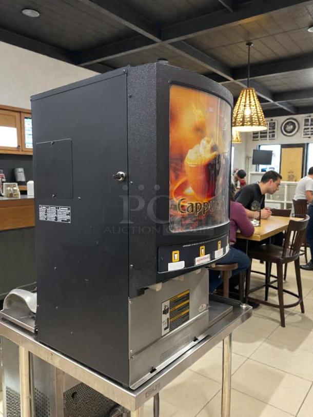 Grindmaster PIC4 cappuccino dispenser, superb condition, 120V/single phase, fully tested, model label visible.