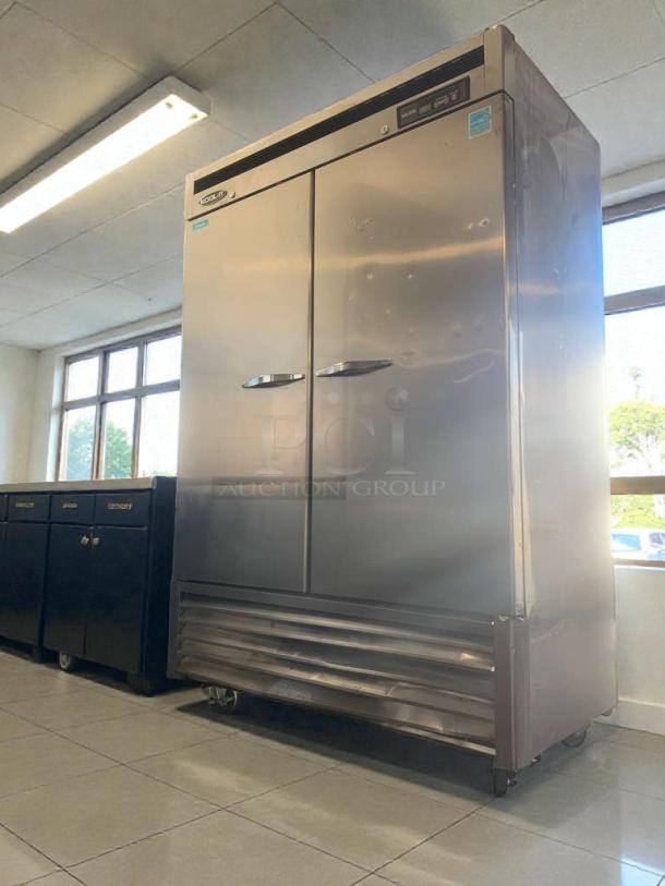 Kool-It 2-Door Reach-In Refrigerator, model KOO-L-REF-0077, high-grade condition, tested and working, 115V.