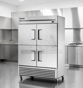 True T-49-4 commercial 4-door reach-in refrigerator in stainless steel. Exceptional condition. Fully tested and operational.