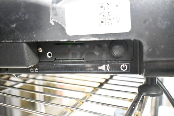 2024 Hobart HTi-7LH4W countertop food portioning scale, 120/208-240V, 1 Phase. Control interface and QR code visible.