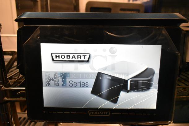 Hobart HTi-7LH4W commercial scale with screen damage, displaying HT Series branding. Tested, working; 120/208-240V, 1 phase.