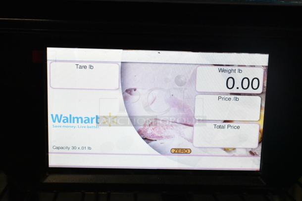 2025 Hobart HTi-7LH4W countertop food portioning scale. Screen shows damage. Tested and working. 120/208-240 volts, 1 phase.